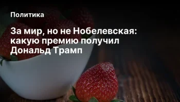 За мир, но не Нобелевская: какую премию получил Дональд Трамп