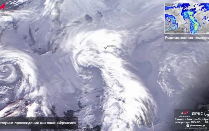 Накрывший Калужскую область циклон показали из космоса