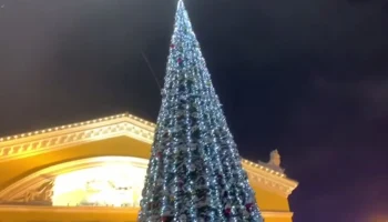 В Калуге торжественно открыли ёлку на Театральной площади