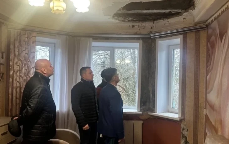 В Калуге отремонтировали обвалившийся в квартире на улице Гурьянова потолок
