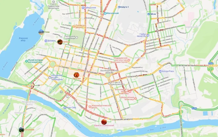 Калуга парализована пробками