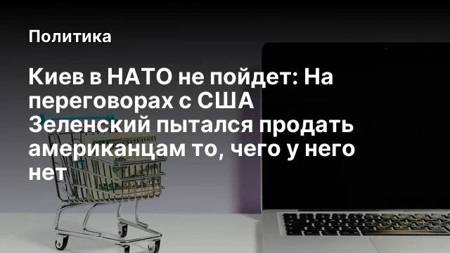 Киев в НАТО не пойдет: На переговорах с США Зеленский пытался продать американцам то, чего у него не
