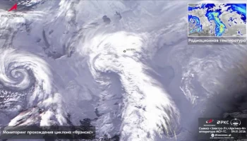 Накрывший Калужскую область циклон показали из космоса
