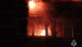 В Людиновском округе сгорела баня