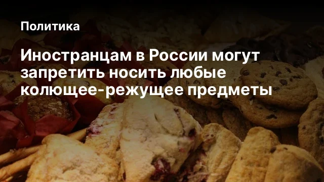 Иностранцам в России могут запретить носить любые колющее-режущее предметы