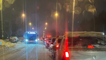 Утренний транспортный коллапс парализовал Правый берег Калуги