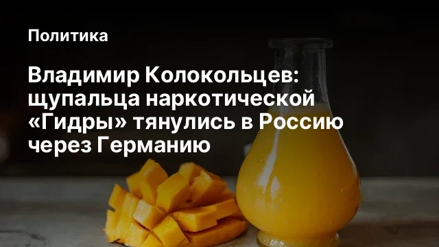Владимир Колокольцев: щупальца наркотической &laquo;Гидры&raquo; тянулись в Россию через Германию