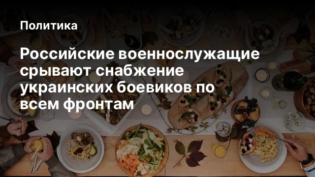 Российские военнослужащие срывают снабжение украинских боевиков по всем фронтам