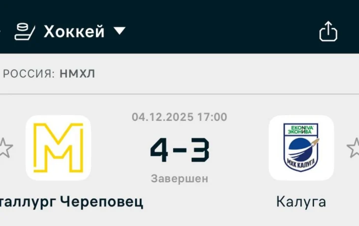 ХК «Калуга» потерпел поражение от «Металлурга» в матче НМХЛ ХК «Калуга» потерпел поражение от «Металлурга» в матче НМХЛ